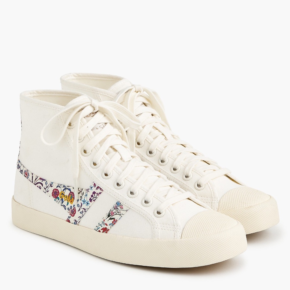 NWOT J. Crew x Gola for J. Crew Coaster High Top Sneakers Liberty floral